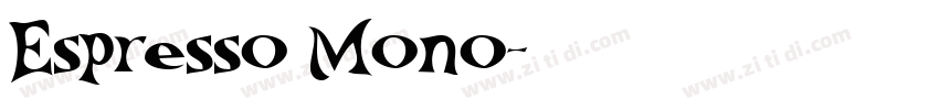 Espresso Mono字体转换